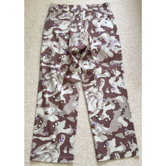 FR2 Fxxking Rabbits Love & Peace Camo Pants Sz M Nudes Flowers - Picture 3 of 8